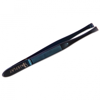 Pęseta HAIRPLAY do brwi skośna granatowa dł. 9 cm-10086