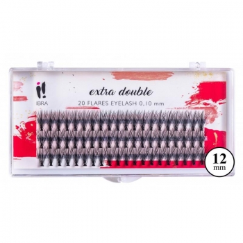 IBRA rzęsy kępki EXTRA DOUBLE C 0,10-12 mm-10107