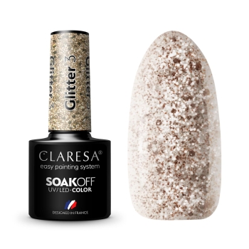 Claresa lakier hybrydowy GLITTER 3 -5g-11516