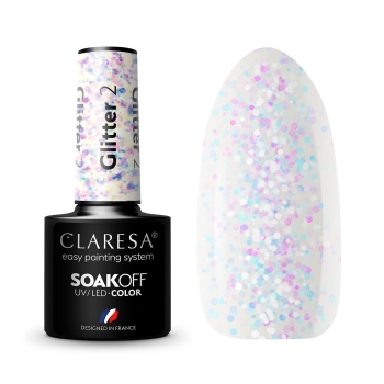 Claresa lakier hybrydowy GLITTER 2 -5g-11514