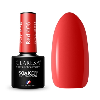 Claresa Lakier hybrydowy RED 406 -5g-11769