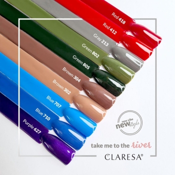 Claresa Lakier hybrydowy RED 418 -5g-11776