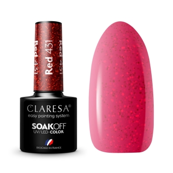 Claresa Lakier hybrydowy RED 431 -5g-11788