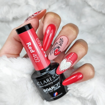 Claresa Lakier hybrydowy RED 402 -5g-11766