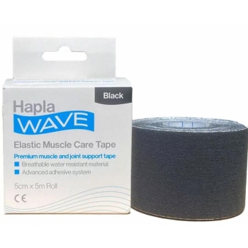 Taśma Hapla Wave tape czarny 5cm x 5m-12857