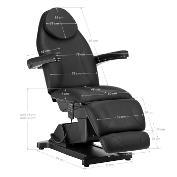 Fotel kosmetyczny elektr. Sillon Basic czarny-12904