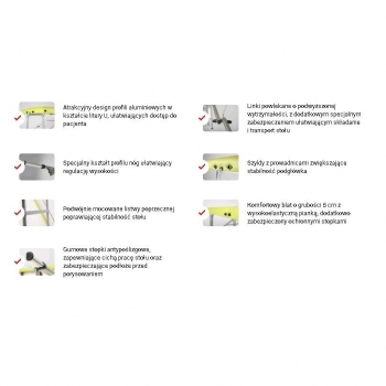 Przenośny stół do masażu ALTUS - NIEBIESKI-7581