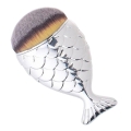 Pędzel do pyłu/makijażu rybka Syrenka - Silver-9401